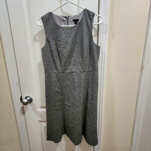 Ann Taylor Factory Gray Sleeveless Midi Dress